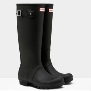 Matte Black Hunter Tall Boots